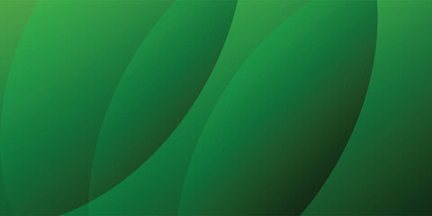 abstract green banner background with dynamic curves and shadows.vektor