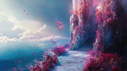 Enchanted Cliffside Pathway