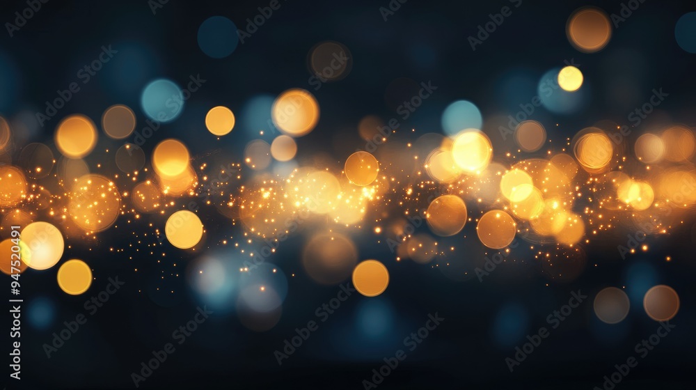 Poster abstract bokeh background with sparkling lights