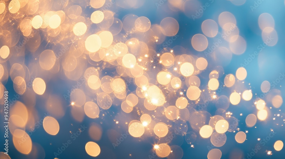 Poster abstract bokeh background with sparkling lights