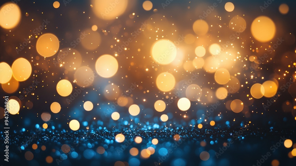Poster abstract bokeh background with sparkling lights