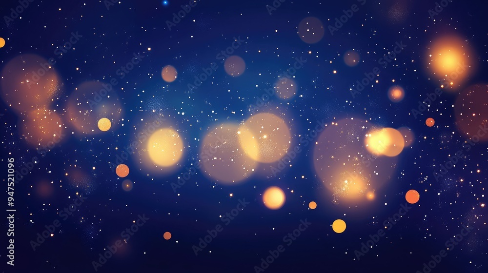 Poster abstract bokeh background with sparkling lights