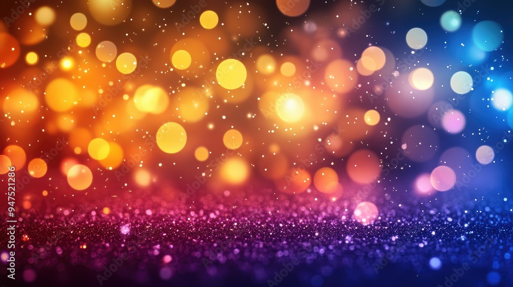 Poster abstract bokeh background with sparkling lights