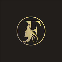 Beauty woman logo design idea