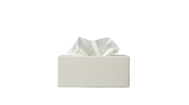 Tissue box isolated on white background