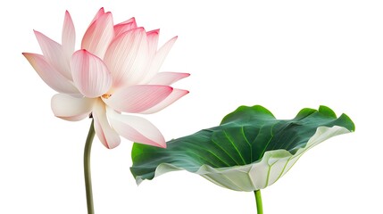Pink Lotus Flower with Yellow Stamen