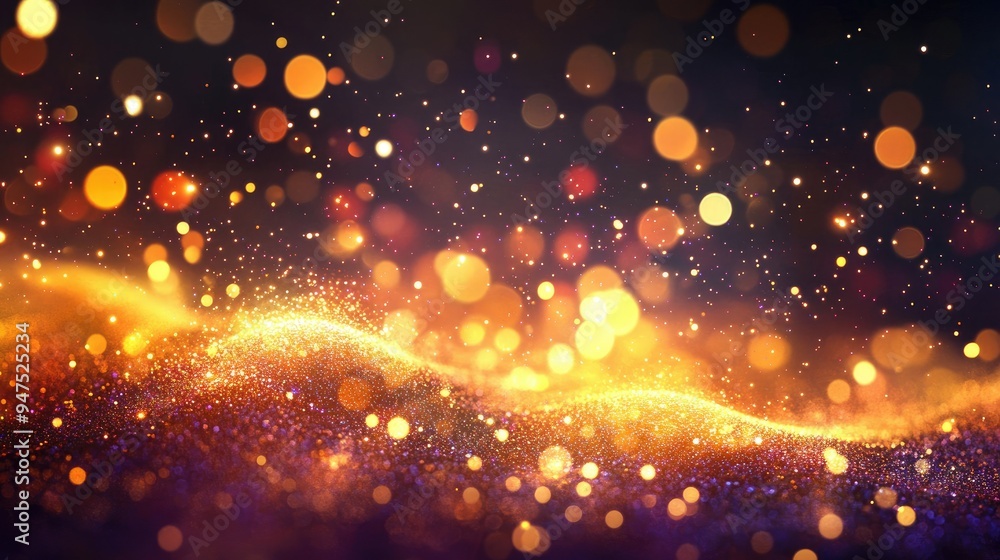 Poster abstract bokeh background with sparkling lights