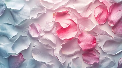 Fototapeta premium 3D textured background with a blend of rose petals and botanical elements
