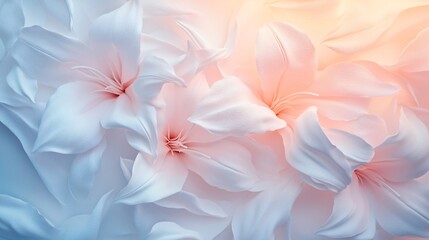 Soft and detailed 3D floral texture of lily petals in a light gradient