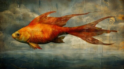 Goldfish in a Surreal Landscape.
