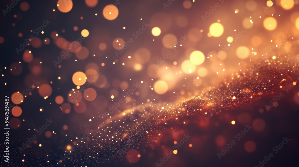 Poster abstract bokeh background with sparkling lights