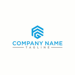 FG letter logo in the form of hexagons and cube logos with letter designs for corporate identity