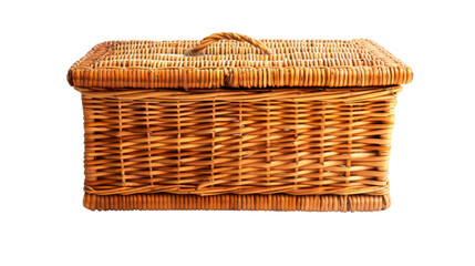 Wicker basket isolated on white background 