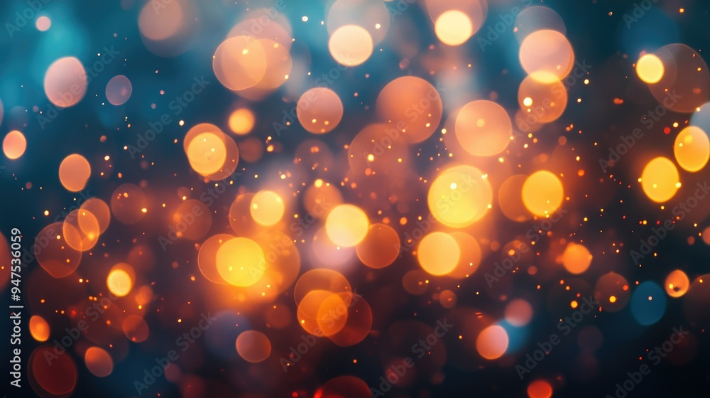 Aufkleber abstract bokeh background with sparkling lights