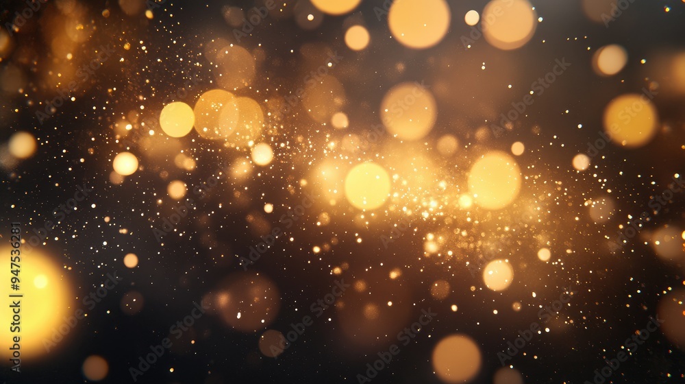 Poster abstract bokeh background with sparkling lights