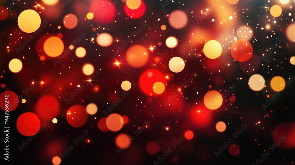 Poster abstract bokeh background with sparkling lights