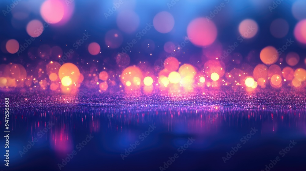 Aufkleber abstract bokeh background with sparkling lights