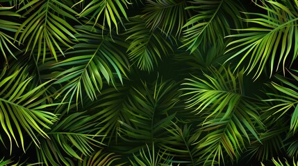 Tropical Palm Leaves Background