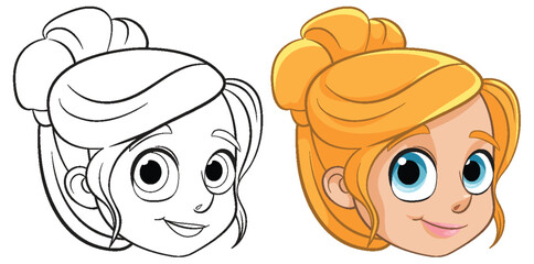 Smiling Girl Character Illustration