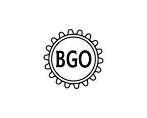 Fototapeta premium BGO logo design vector template. BGO