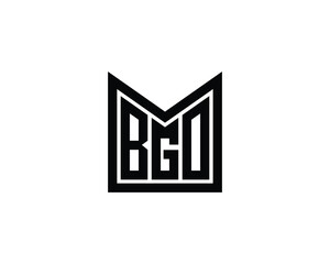 Fototapeta premium BGO logo design vector template. BGO