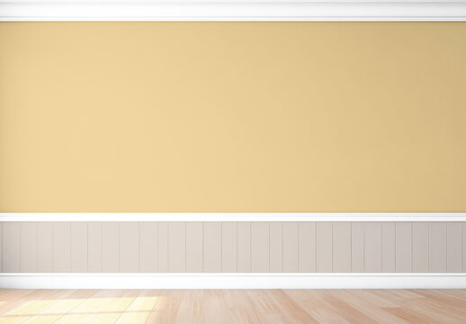 Interior Beige Wall Mockup With Generative AI
