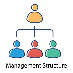 Management Structure Icon with Editable Stroke.