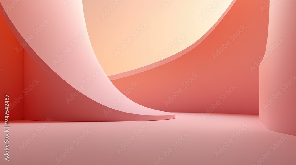 Poster minimalist abstract background 3d illustration and rendering