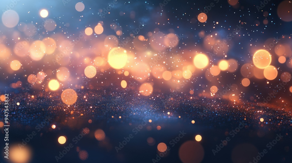 Aufkleber abstract bokeh background with sparkling lights