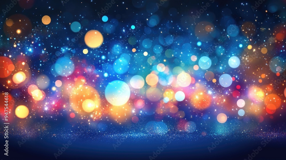 Aufkleber abstract bokeh background with sparkling lights