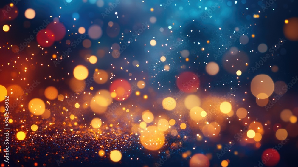 Aufkleber abstract bokeh background with sparkling lights