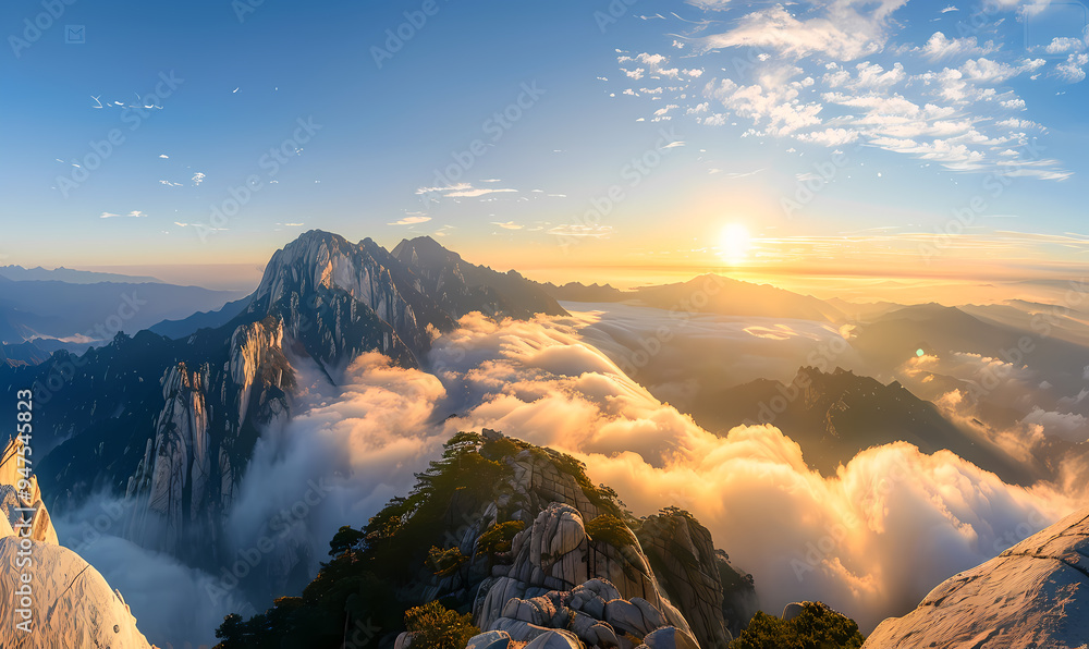 Wall mural view of the mountains