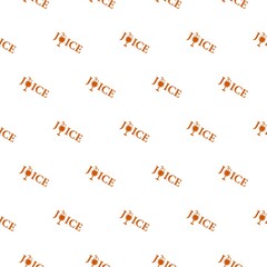  Juice word icon seamless pattern on white