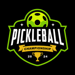 PICKLEBALL SPORT LOGO DESIGN TEMPLATE