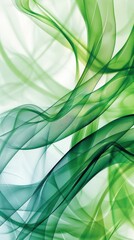 Obraz premium A vivid digital artwork featuring abstract smoke patterns in green.