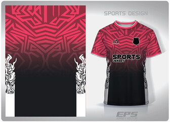 Vector sports shirt background image.Red black white smoke stencil pattern design, illustration, textile background for sports t-shirt, football jersey shirt