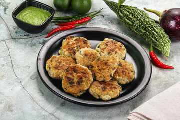Indian style - chicken kebab with herbs