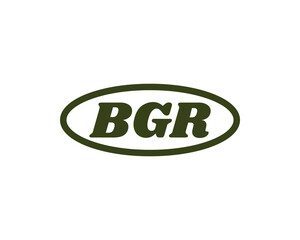 BGR logo design vector template BGR