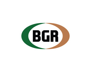 BGR logo design vector template BGR