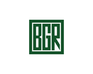 BGR logo design vector template BGR