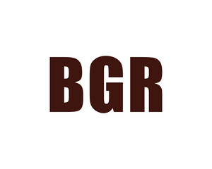 BGR logo design vector template BGR