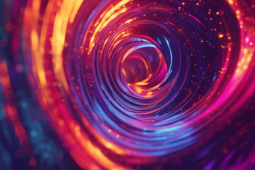 Colorful 3d abstract background with beautiful magic whirlpool. Abstract animation glossy texture in whirlpool.


