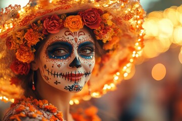 Blurry Photo Woman Wearing Catrina