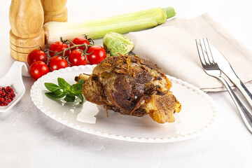 Baked Lamb shank with bone