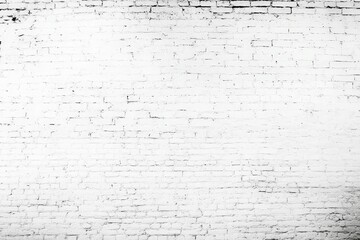 Faded White Brick Wall Texture Background