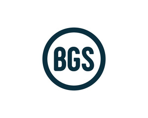 BGS logo design vector template. BGS