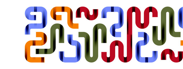 Lines, abstract letter style design background. Geometric vector Illustration For Wallpaper, Banner, Background, Card, Book Illustration, landing page