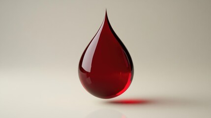 Fototapeta premium Large 3D droplet of blood