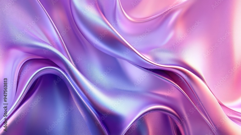 Poster elegant abstract 3d background featuring flowing silky forms