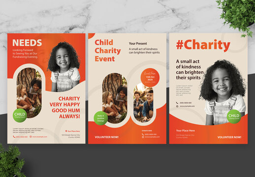 Orange and Cream Flyer Charity